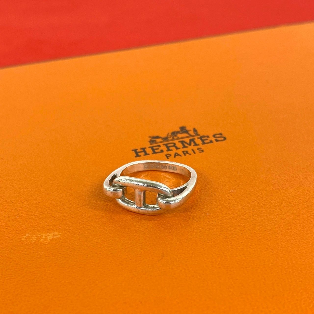 極 美品 HERMES エルメス シェーヌダンクル リング シルバー925 指輪 8 