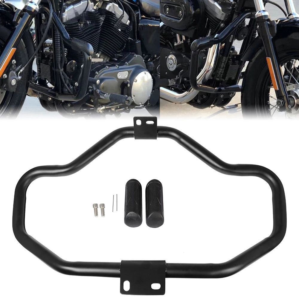 MOTORCYCLE MUSTACHE HIGHWAY CRASH BAR FRONT ENGINE GUARD HARLEY SPORTSTER 1200 883 XL 48 72 IRON 883 7,966円