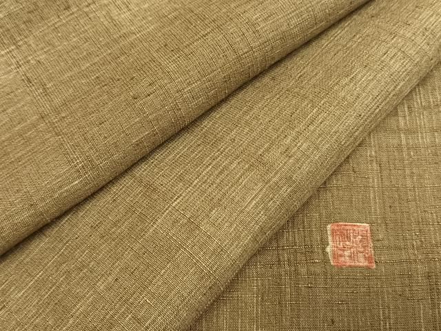 平和屋着物●上質な紬　作家物　榛色　正絹　逸品　AABH4945fy