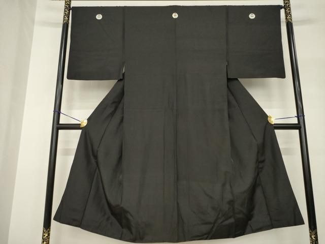 平和屋着物●男性　黒紋付　正絹　逸品　AABH8797ck 16,848円