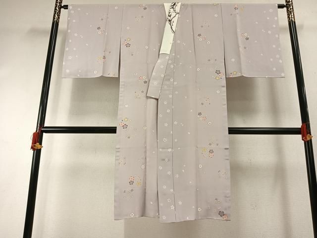 平和屋着物●長襦袢　無双仕立て　作家物　舞桜文　金彩　正絹　逸品　AABH4957fy