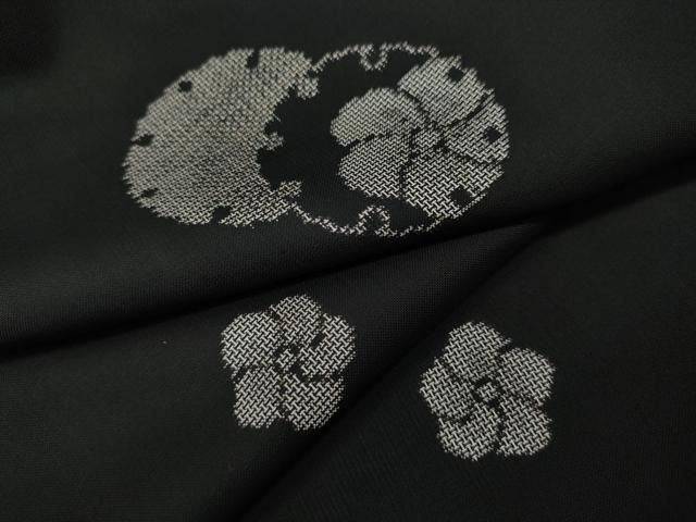 平和屋着物●本場大島紬　9マルキ　地空き　雪輪捻梅文　正絹　逸品　CABG5547ut