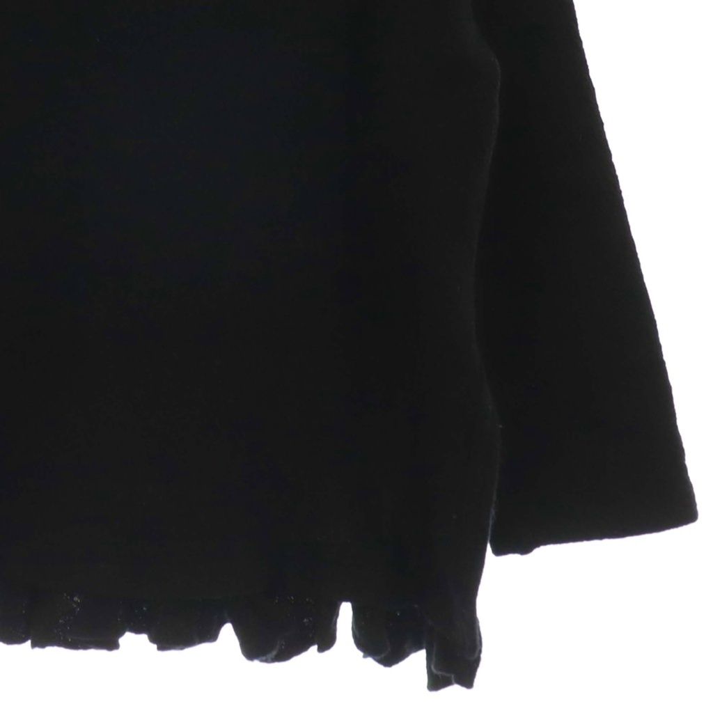 トリココムデギャルソン tricot COMME des GARCONS AD2021 ウール縮絨フリルカットソー 長袖 S ブラック /DO ■OS トリココムデギャルソン tricot COMME des GARCONS AD2021 ウール縮絨フリルカットソー 長袖 S ブラック /DO ■OS