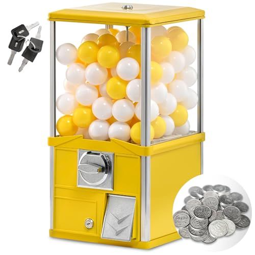 ★新品★【所ジョージの世田谷ベース掲載】【業務用,高耐久】RITAKU カプセル自販機 本体 メダル式 50?対応 アルミ＋鉄＋アクリル製 組立不要 家庭用 イベント用 店舗用 カプセル90個付属（中身ははいってません） コイン50枚付き 返金保証30日 (イ