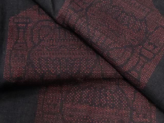平和屋着物●本場結城紬　重要無形文化財　飛び亀甲柄　100亀甲　亀甲陶器文　正絹　逸品　CABG0408yc
