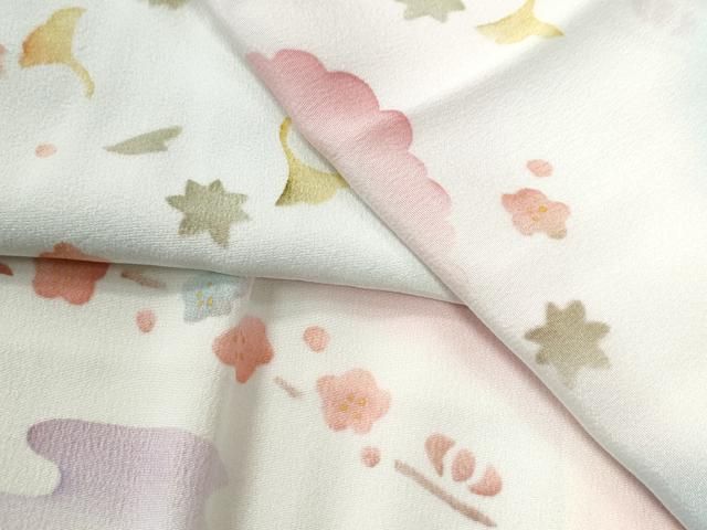 平和屋着物●長襦袢　袷　舞花文　暈し染め　正絹　逸品　未使用　CABG0433yc