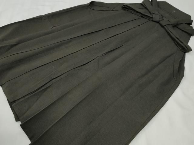 平和屋着物●男性　馬乗り袴　亀甲文　正絹　逸品　CABG0437yc