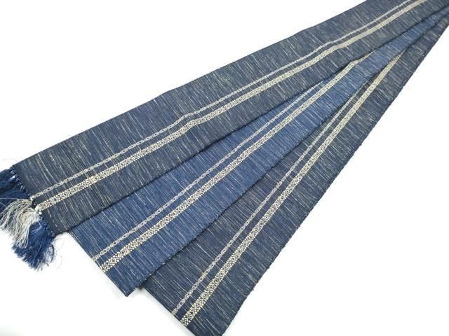 平和屋着物●男性　本場筑前博多織　角帯　間道　正絹　逸品　CABG8951hy