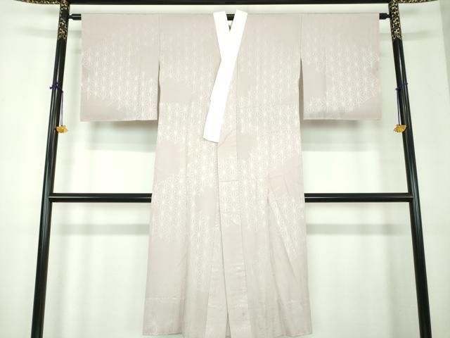 平和屋着物●上質な長襦袢　無双仕立て　麻の葉地紋　正絹　逸品　DABF7207ps