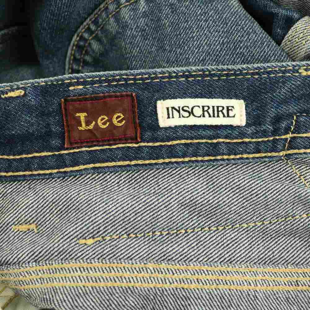 アンスクリア INSCRIRE 25AW COWBOY RIDERSPANTS デニムパンツ ×LEE×LESSAGE ジーンズ ワイド ボタンフライ L インディゴ /HS ■OS アンスクリア INSCRIRE 25AW COWBOY RIDERSPANTS デニムパンツ ×LEE×LESSAGE ジーンズ ワイド ボタンフライ L インディゴ /HS ■OS