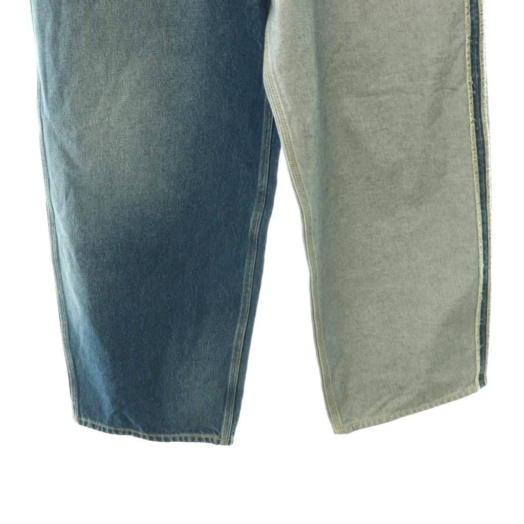 アンスクリア INSCRIRE 25AW COWBOY RIDERSPANTS デニムパンツ ×LEE×LESSAGE ジーンズ ワイド ボタンフライ L インディゴ /HS ■OS アンスクリア INSCRIRE 25AW COWBOY RIDERSPANTS デニムパンツ ×LEE×LESSAGE ジーンズ ワイド ボタンフライ L インディゴ /HS ■OS