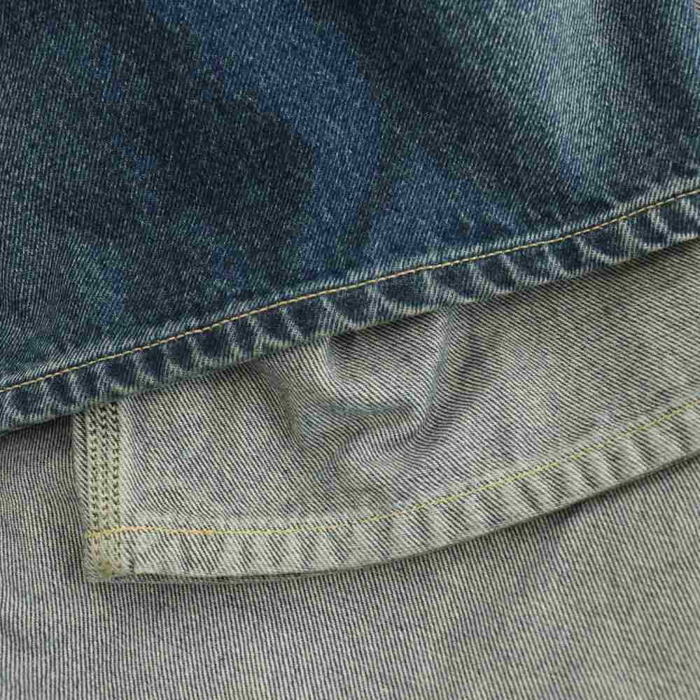 アンスクリア INSCRIRE 25AW COWBOY RIDERSPANTS デニムパンツ ×LEE×LESSAGE ジーンズ ワイド ボタンフライ L インディゴ /HS ■OS アンスクリア INSCRIRE 25AW COWBOY RIDERSPANTS デニムパンツ ×LEE×LESSAGE ジーンズ ワイド ボタンフライ L インディゴ /HS ■OS