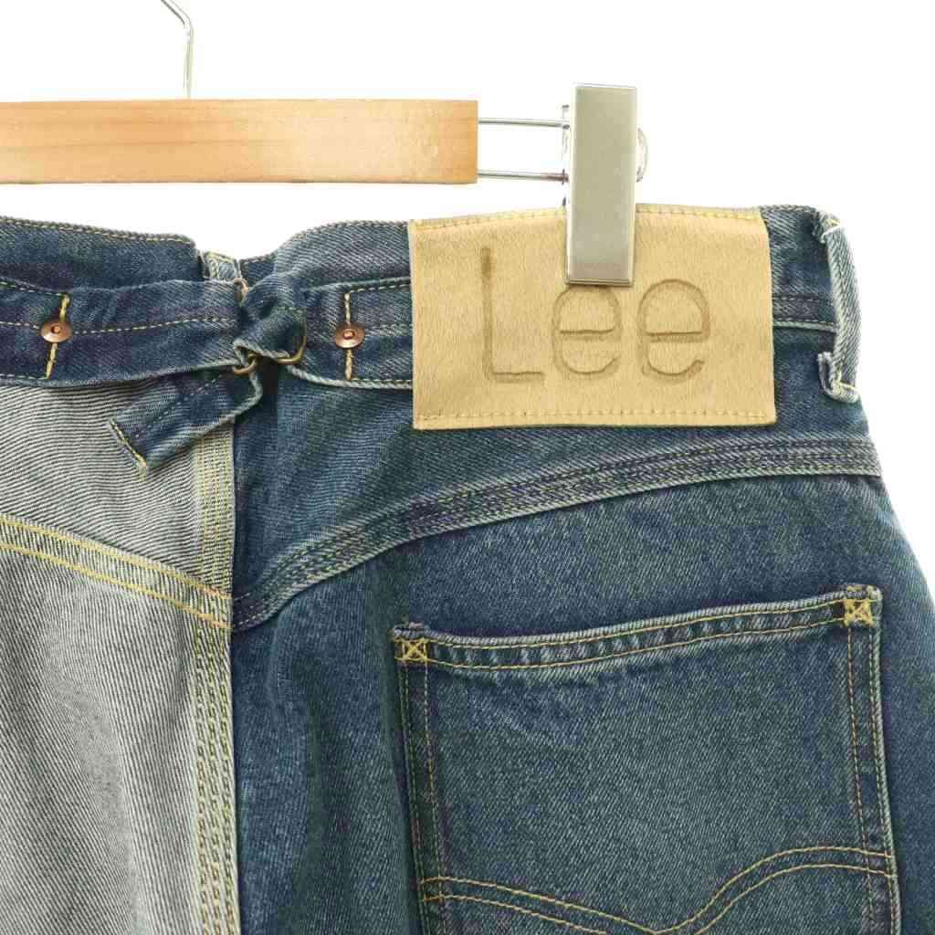 アンスクリア INSCRIRE 25AW COWBOY RIDERSPANTS デニムパンツ ×LEE×LESSAGE ジーンズ ワイド ボタンフライ L インディゴ /HS ■OS アンスクリア INSCRIRE 25AW COWBOY RIDERSPANTS デニムパンツ ×LEE×LESSAGE ジーンズ ワイド ボタンフライ L インディゴ /HS ■OS