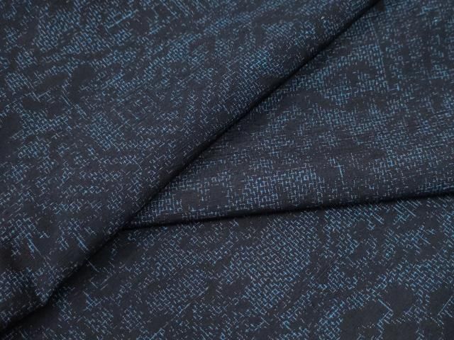 平和屋着物●結城紬　風景草花文　正絹　逸品　CABG0453yc