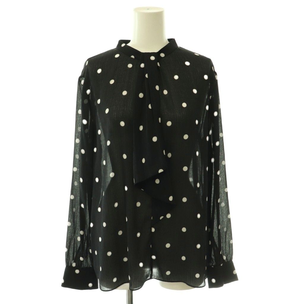 セオリーリュクス　ドット柄長袖ブラウス ブラック セオリーリュクス theory luxe 26SS ROAH POLKA DOT GRACE BLOUSE