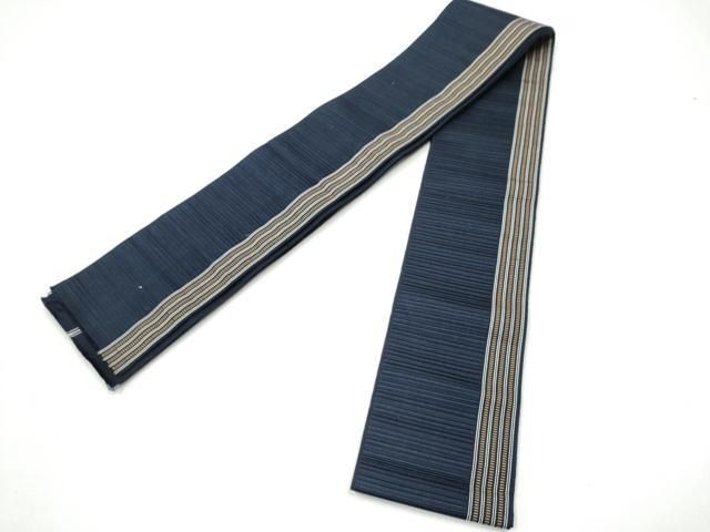 平和屋着物●男性　本場筑前博多織　角帯　間道　紙箱付き　正絹　逸品　CABG8966hy 平和屋着物○男性 本場筑前博多織 角帯 間道 紙箱付き 正絹 逸品