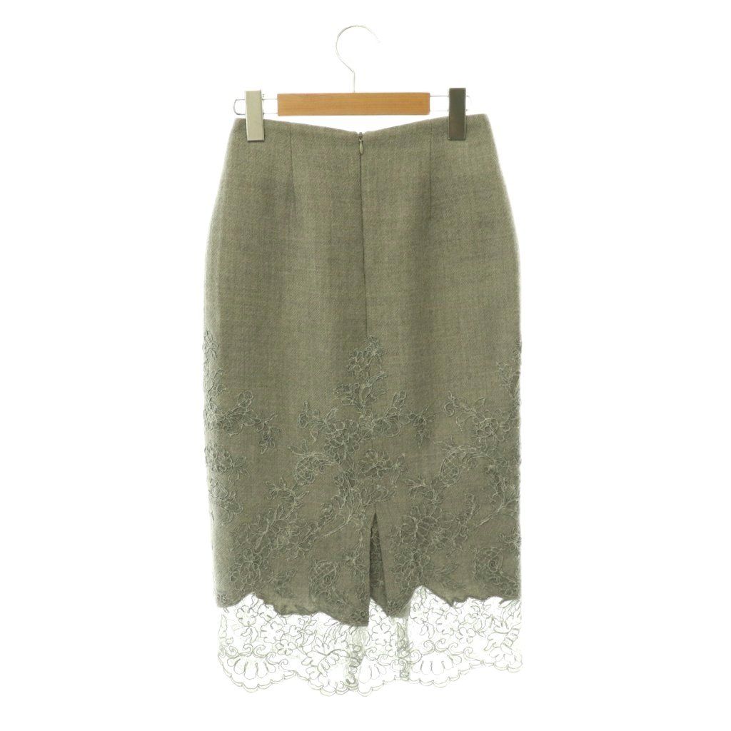 エルマノシェルビーノ ERMANNO SCERVINO ウールレースタイトスカート