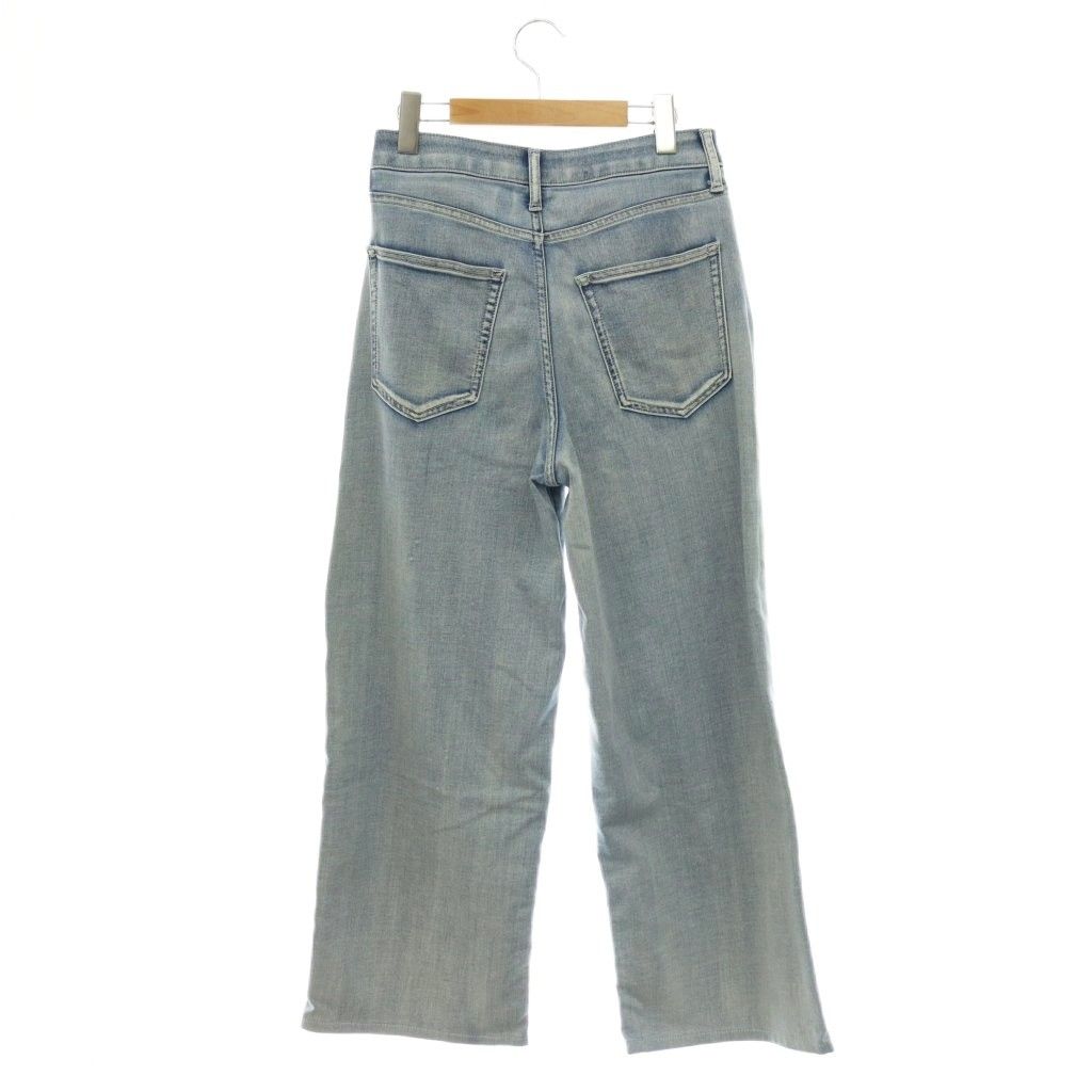 自由区 オンワード樫山 25AW BLUE デニムワイドパンツ ジーンズ 38 ブルー /CX ■OS