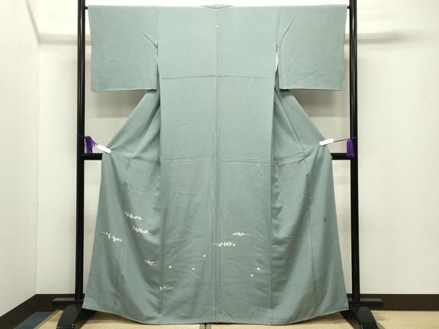 平和屋着物●京加賀糸目友禅作家　山崎巌　色留袖　枝花文　正絹　逸品　CABG4448gh