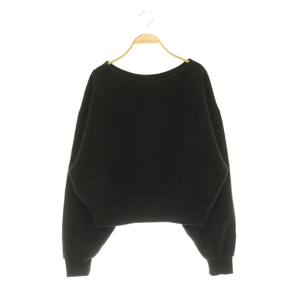 メゾンセロン maison celon off shoulder sweat スウェットプルオーバー 長袖 ボリュームスリーブ 裏起毛 ブラック /MY ■OS ■SH