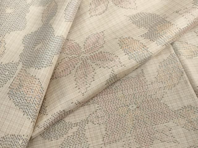 平和屋着物●本場大島紬　舞花文　正絹　逸品　DABF1474ud