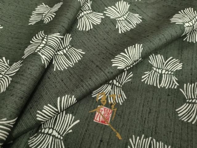 平和屋着物●人間国宝 芹沢圭介一番弟子　下平清人　紬　垣　正絹　逸品　未使用　DABF1501ud