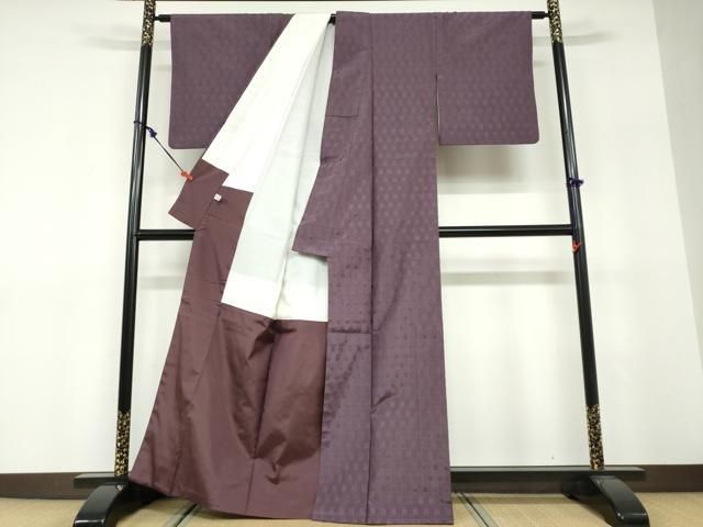 平和屋着物●花織　紬　正絹　逸品　DABF1527ud