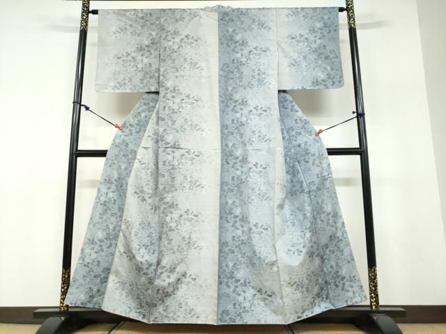 平和屋着物●都喜ヱ門　本場大島紬　草花文　藤絹織物謹製　正絹　逸品　未使用　DABF1528ud