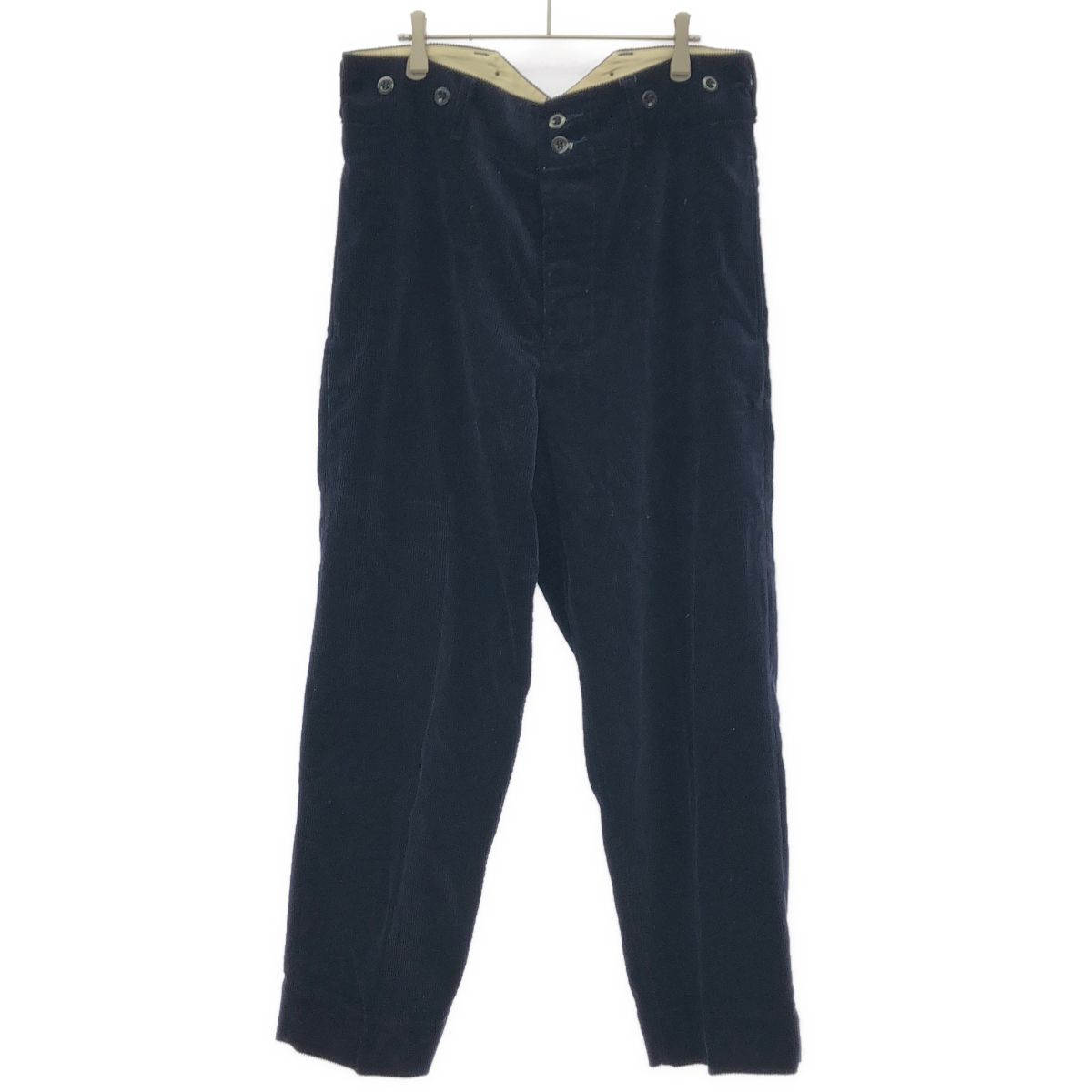 SCYE サイ 22AW COTTON CORDUROY HIGE BACK TROUSER  コーデュロイハイバックトラウザーパンツ 1122-83010 ネイビー 30 SCYE サイ 22AW COTTON CORDUROY HIGE BACK TROUSER コーデュロイ