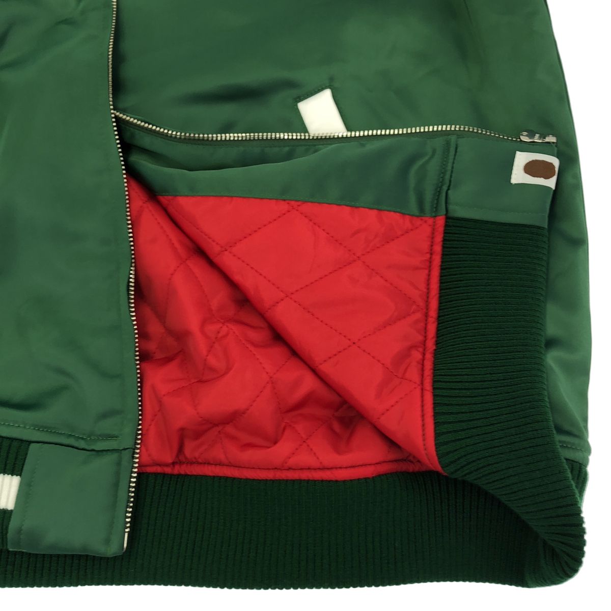 A BATHING APE アベイシングエイプ ジャパンスーベニアジャケット 001LJL721004F グリーン×ホワイト XL A BATHING APE アベイシングエイプ ジャパンスーベニアジャケット 001LJL721004F グリーン×ホワイト XL