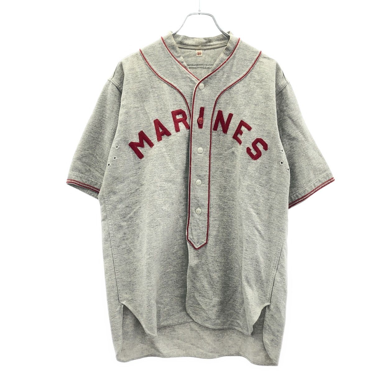 U.S.M.C 1940's MARINES ヴィンテージベースボールシャツ グレー 40