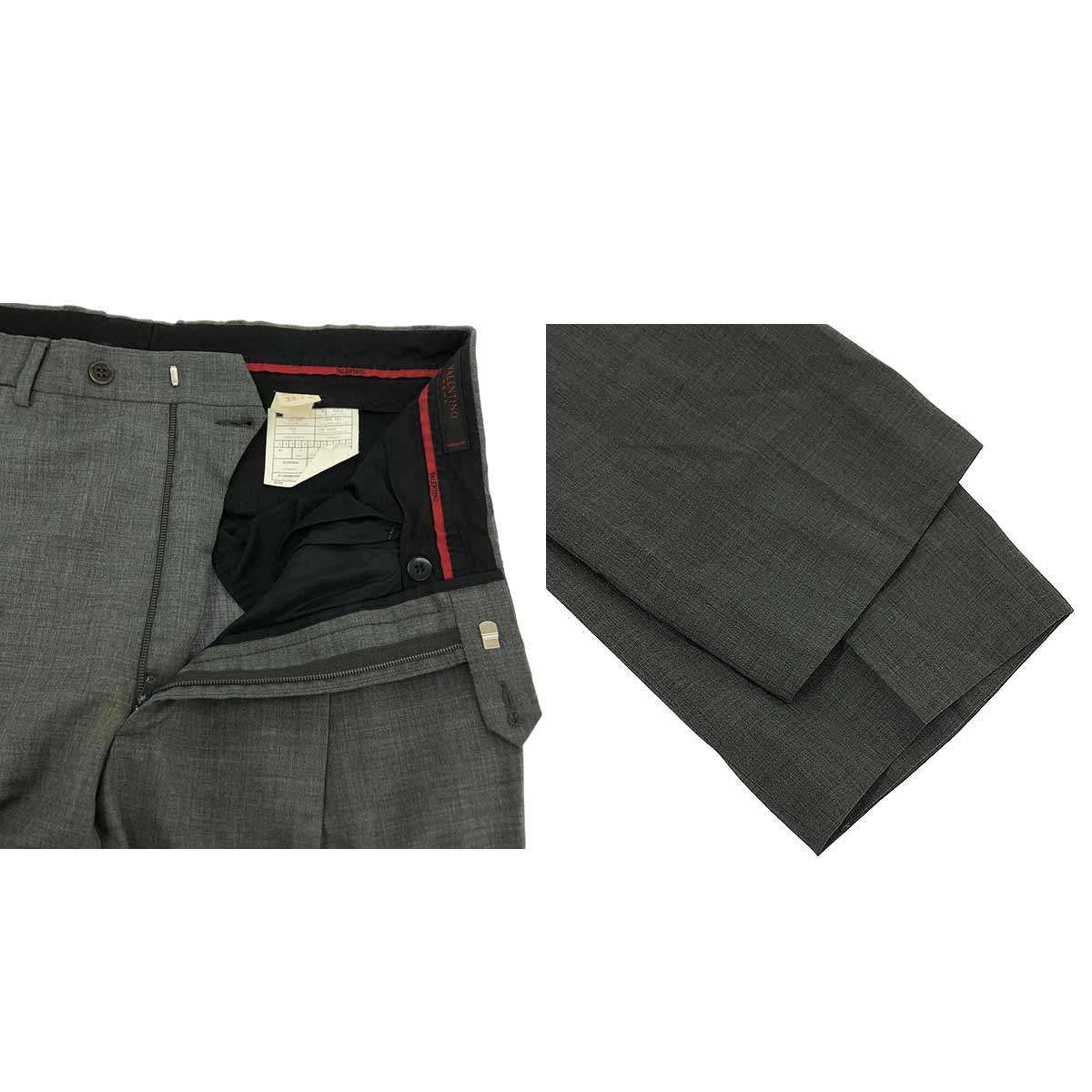 VALENTINO ヴァレンティノ 2Bテーラードジャケット&スラックスパンツ セットアップスーツ グレー 48 VALENTINO ヴァレンティノ 2Bテーラードジャケット&スラックスパンツ セットアップスーツ グレー 48