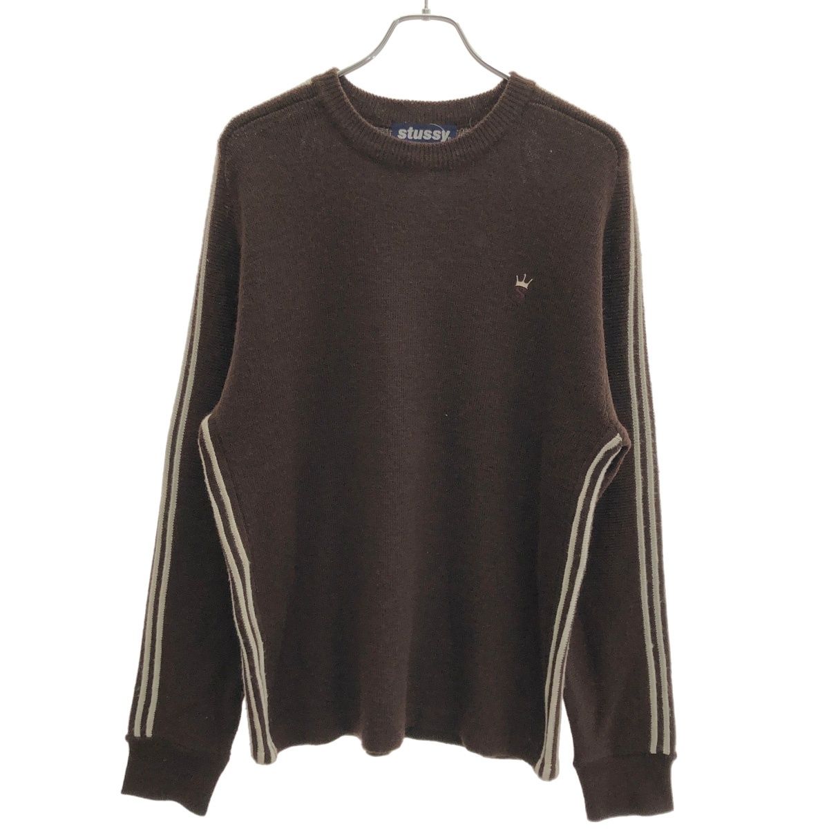 Stussy ステューシー 1990's ラインニットセーター ブラウン M