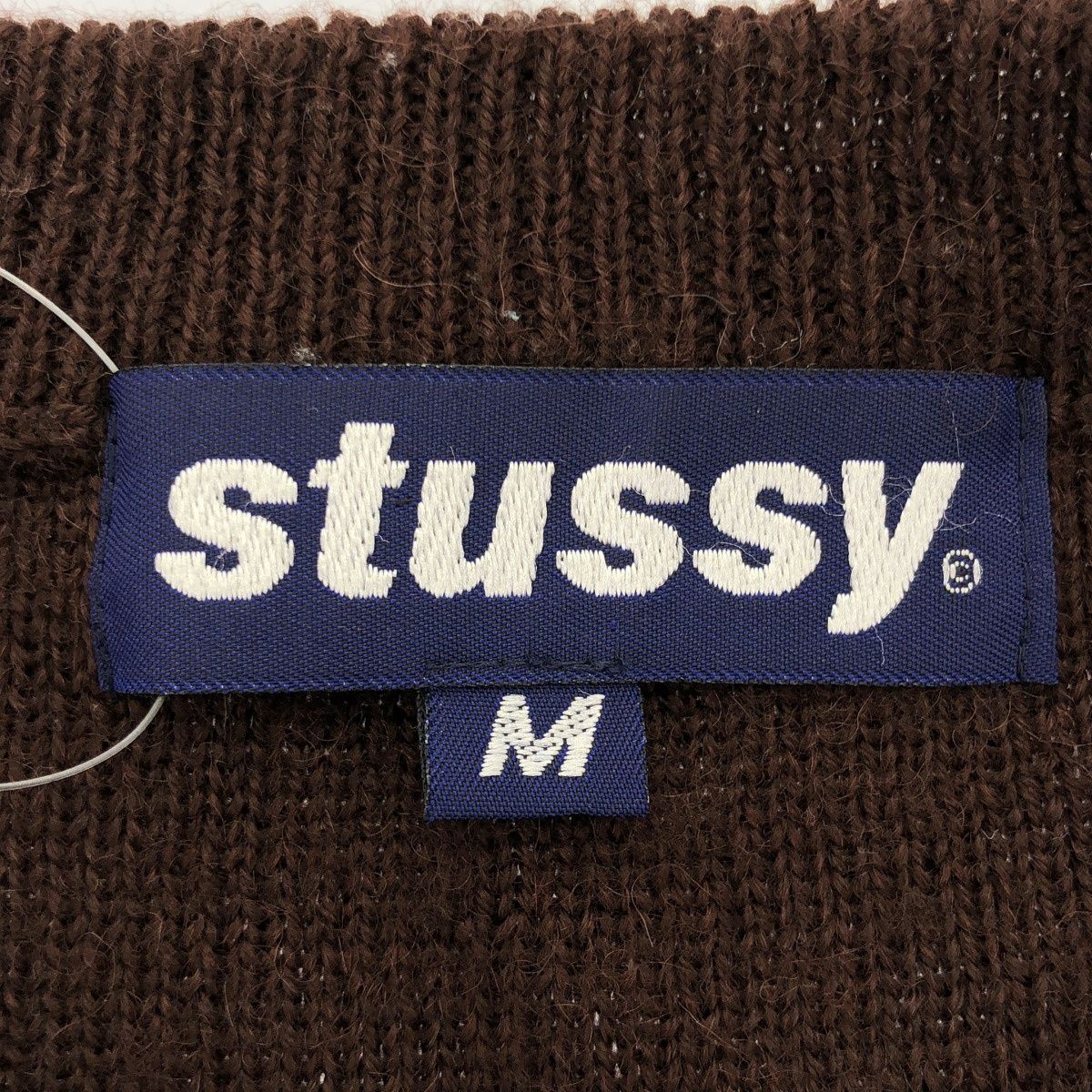 Stussy ステューシー 1990's ラインニットセーター ブラウン M Stussy ステューシー 1990's ラインニットセーター ブラウン M