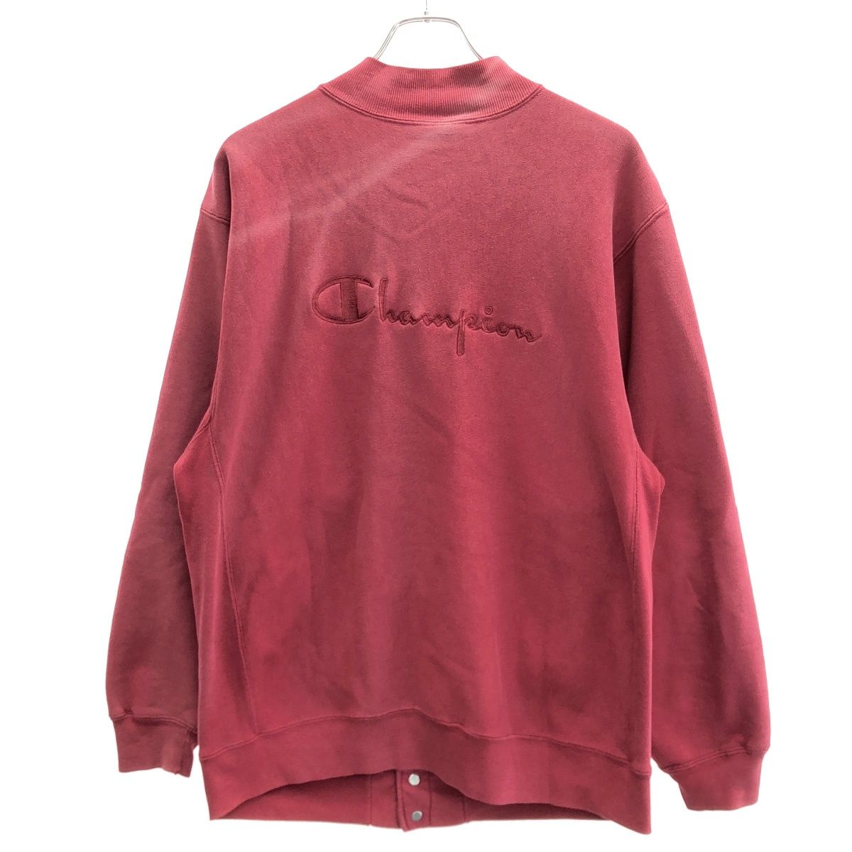 Champion チャンピオン 1990's 刺繍タグ REVERSE WEAVE スナップボタンスウェットカーディガン レッド L