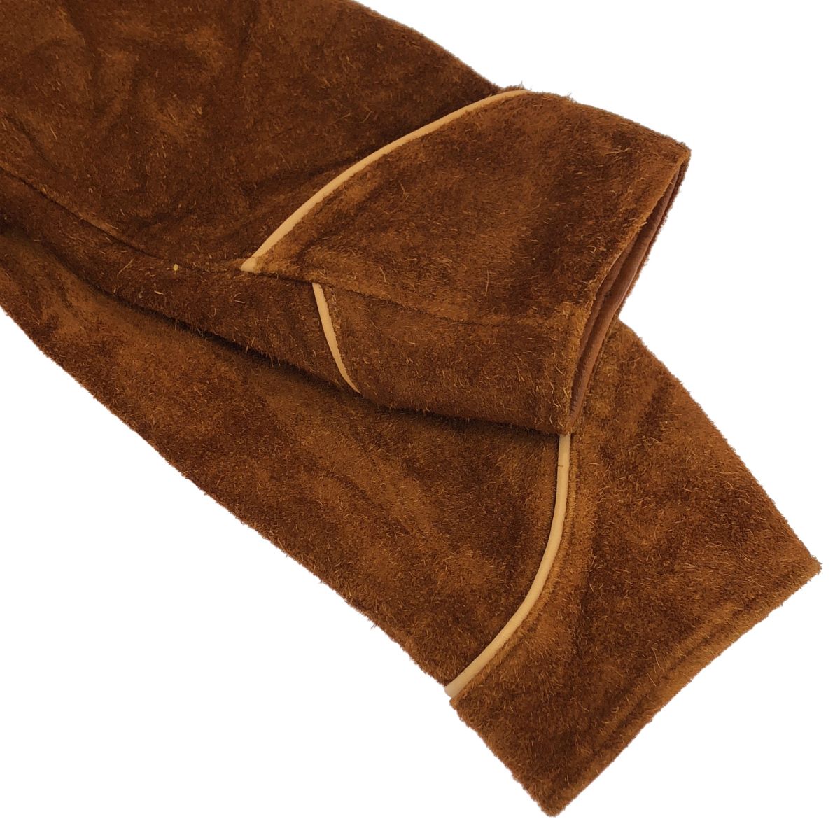 Y2 LEATHER STEER ROUGHOUT & SADDLE HORSE WESTERN SHIRT JACKET スウェードレザーウエスタンジャケット WJ-04 ブラウン 42