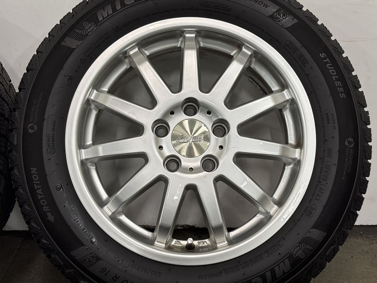 【バリ溝】C-WORKS MS-1 16in 6.5J +40 PCD112 ミシュラン X-ICE SNOW 205/60R16 フォルクスワーゲン ゴルフ 5 6 7 8 トゥーラン 等に