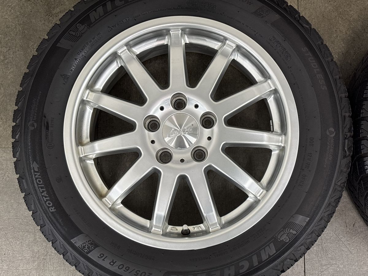 【バリ溝】C-WORKS MS-1 16in 6.5J +40 PCD112 ミシュラン X-ICE SNOW 205/60R16 フォルクスワーゲン ゴルフ 5 6 7 8 トゥーラン 等に