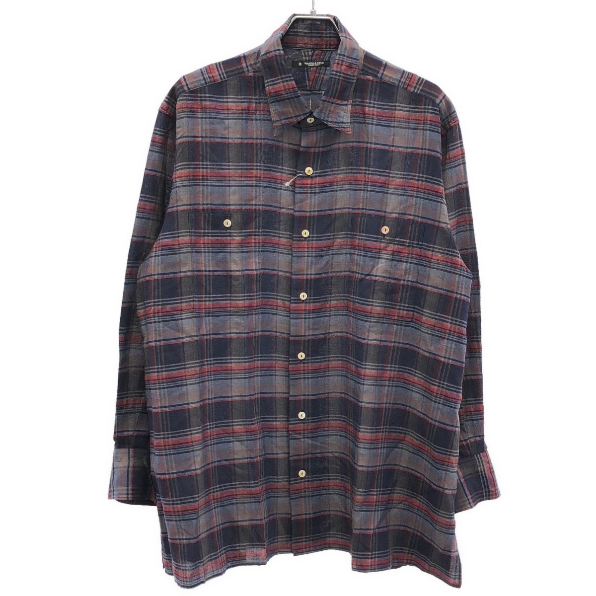 MAATEE＆SONS マーティーアンドサンズ 25SS WORK SHIRTS MIXMADRAS チェックワークシャツ MT5103-0610B ネイビー 2