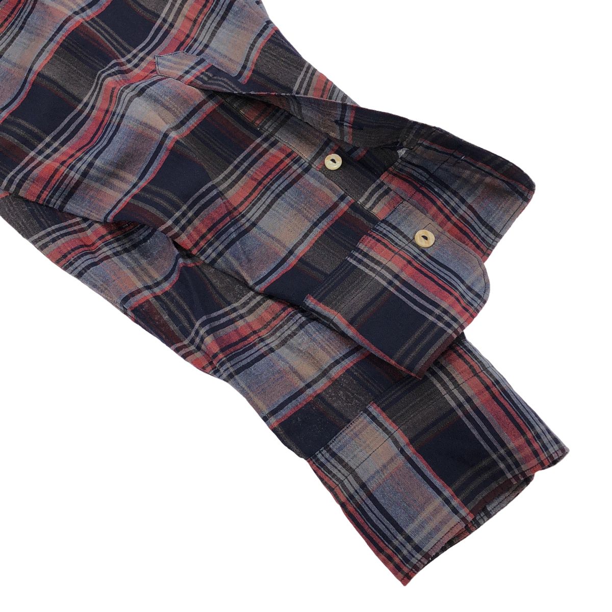MAATEE＆SONS マーティーアンドサンズ 25SS WORK SHIRTS MIXMADRAS チェックワークシャツ MT5103-0610B ネイビー 2