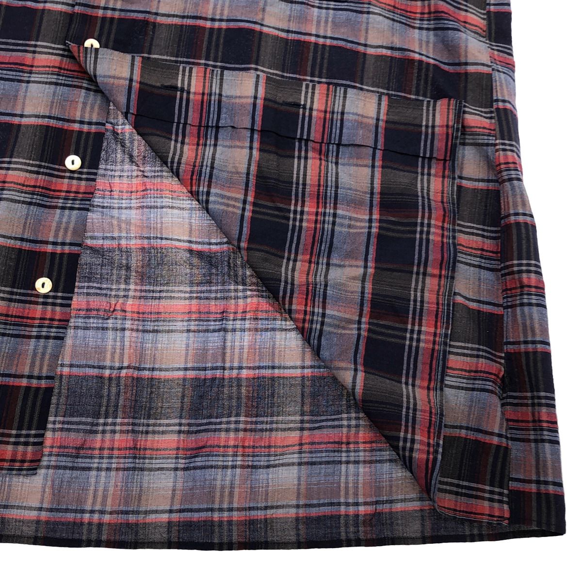 MAATEE＆SONS マーティーアンドサンズ 25SS WORK SHIRTS MIXMADRAS チェックワークシャツ MT5103-0610B ネイビー 2