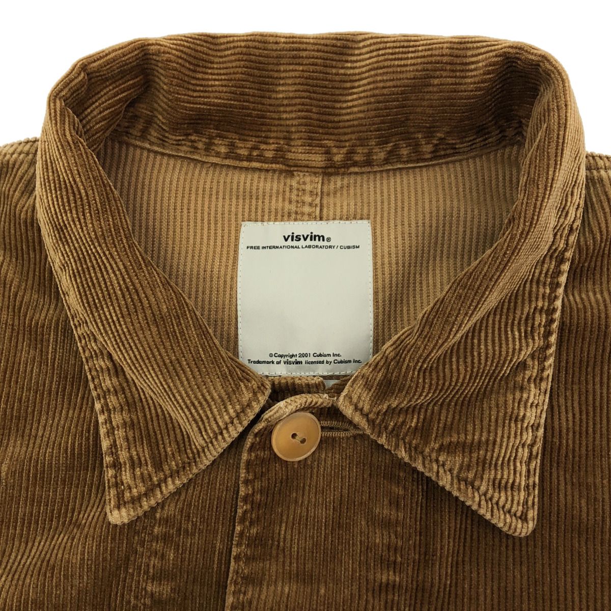 visvim ヴィズヴィム　コーデュロイコンバットジャケット　ブラウン　1 visvim ビズビム 15AW TRAVAIL COVERALL コーデュロイカバーオール