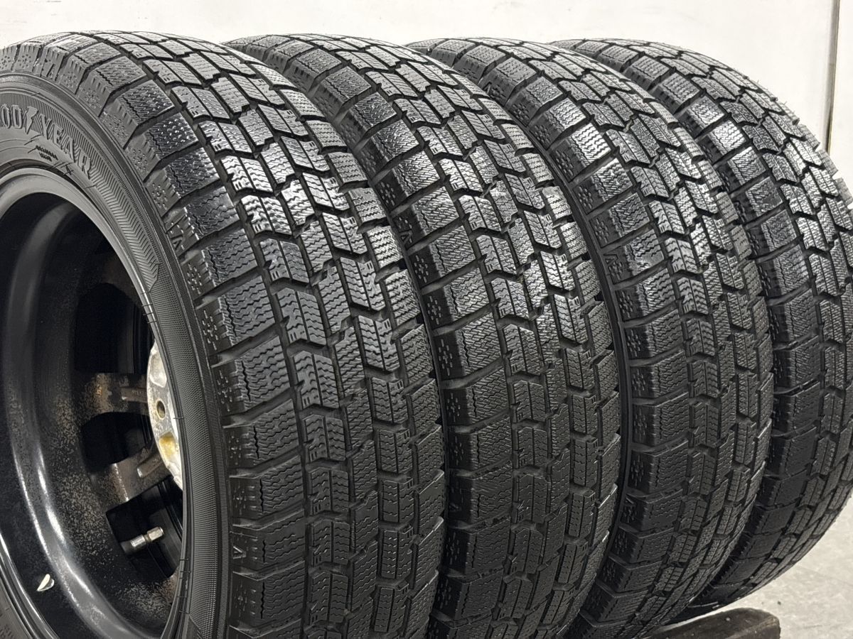 【25年製 バリ溝】EMBELY S10 13in 4.00B +45 PCD100 グッドイヤー アイスナビ7 155/65R13 ワゴンR アルト ミラジーノ プレオ ザッツ モコ