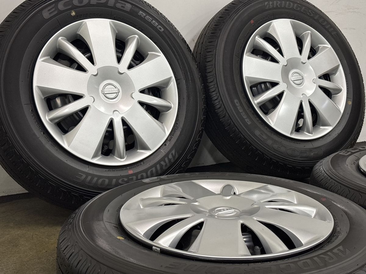 【2025年製 新車外し品】ニッサン NV200 バネット 2WD 純正 14in 5J +45 PCD114.3 ブリヂストン エコピア R680 165/80R14 LT 即納可能