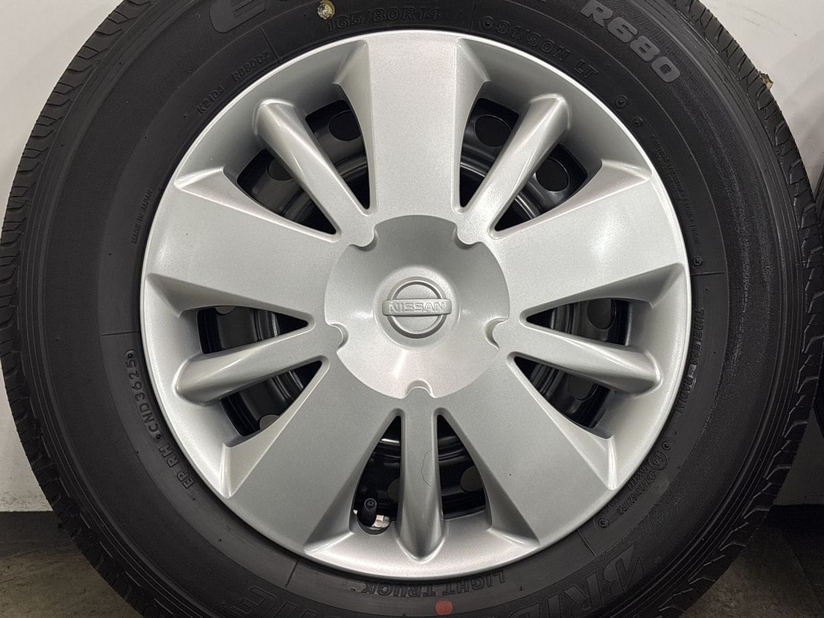 【2025年製 新車外し品】ニッサン NV200 バネット 2WD 純正 14in 5J +45 PCD114.3 ブリヂストン エコピア R680 165/80R14 LT 即納可能