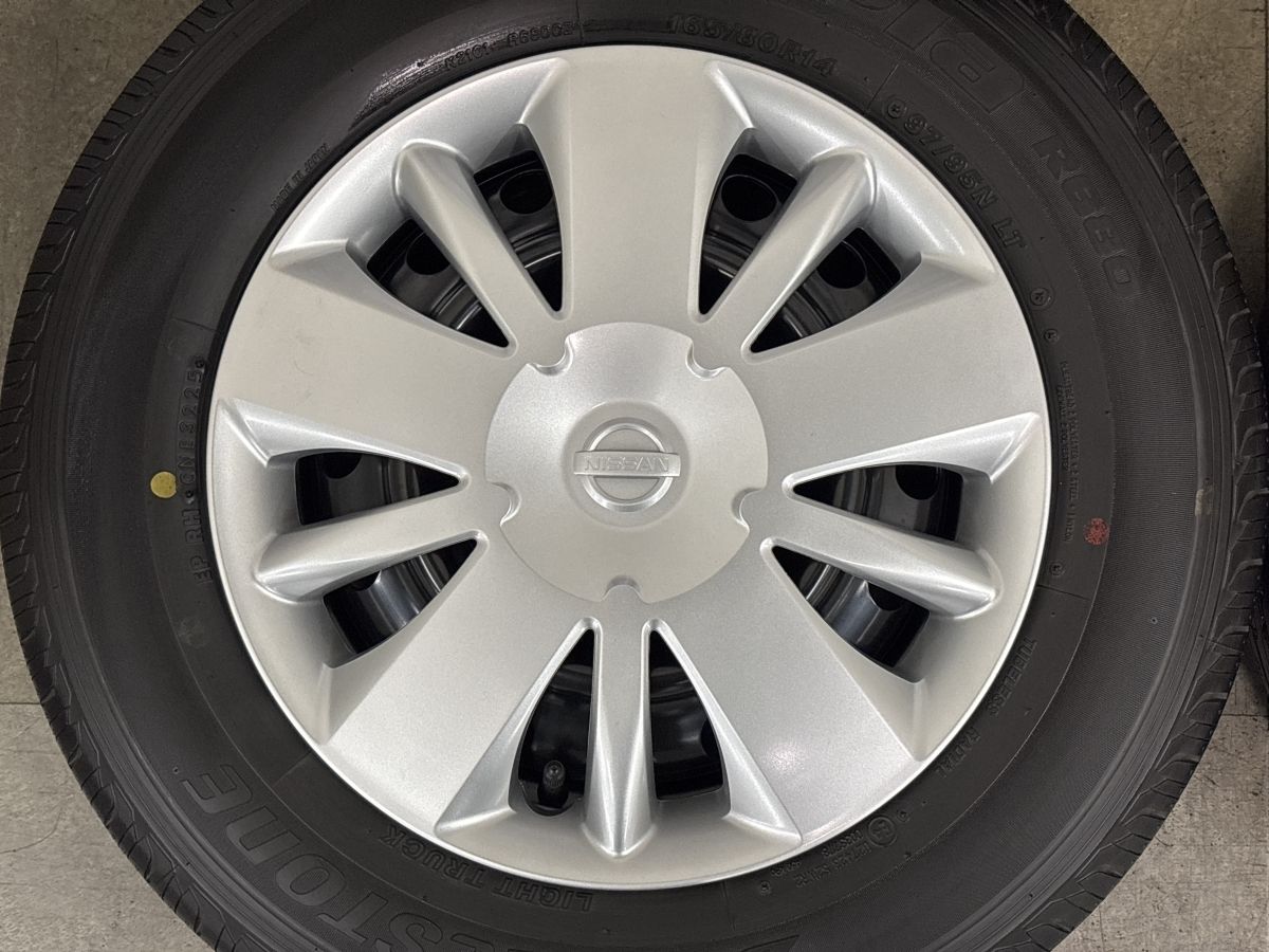 【2025年製 新車外し品】ニッサン NV200 バネット 2WD 純正 14in 5J +45 PCD114.3 ブリヂストン エコピア R680 165/80R14 LT 即納可能
