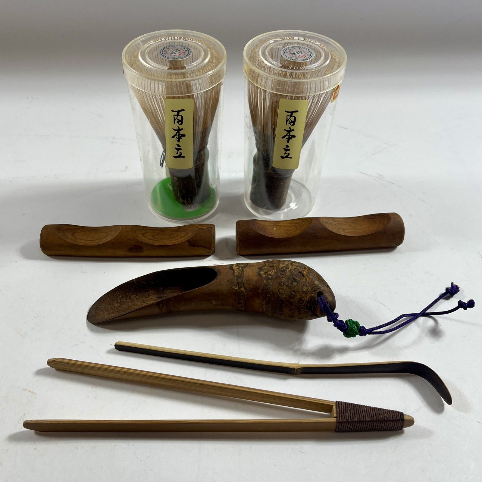 ☆ 茶道具 セット 計7点 まとめ商品 百本立 茶筅 茶杓 他 お点前 お茶