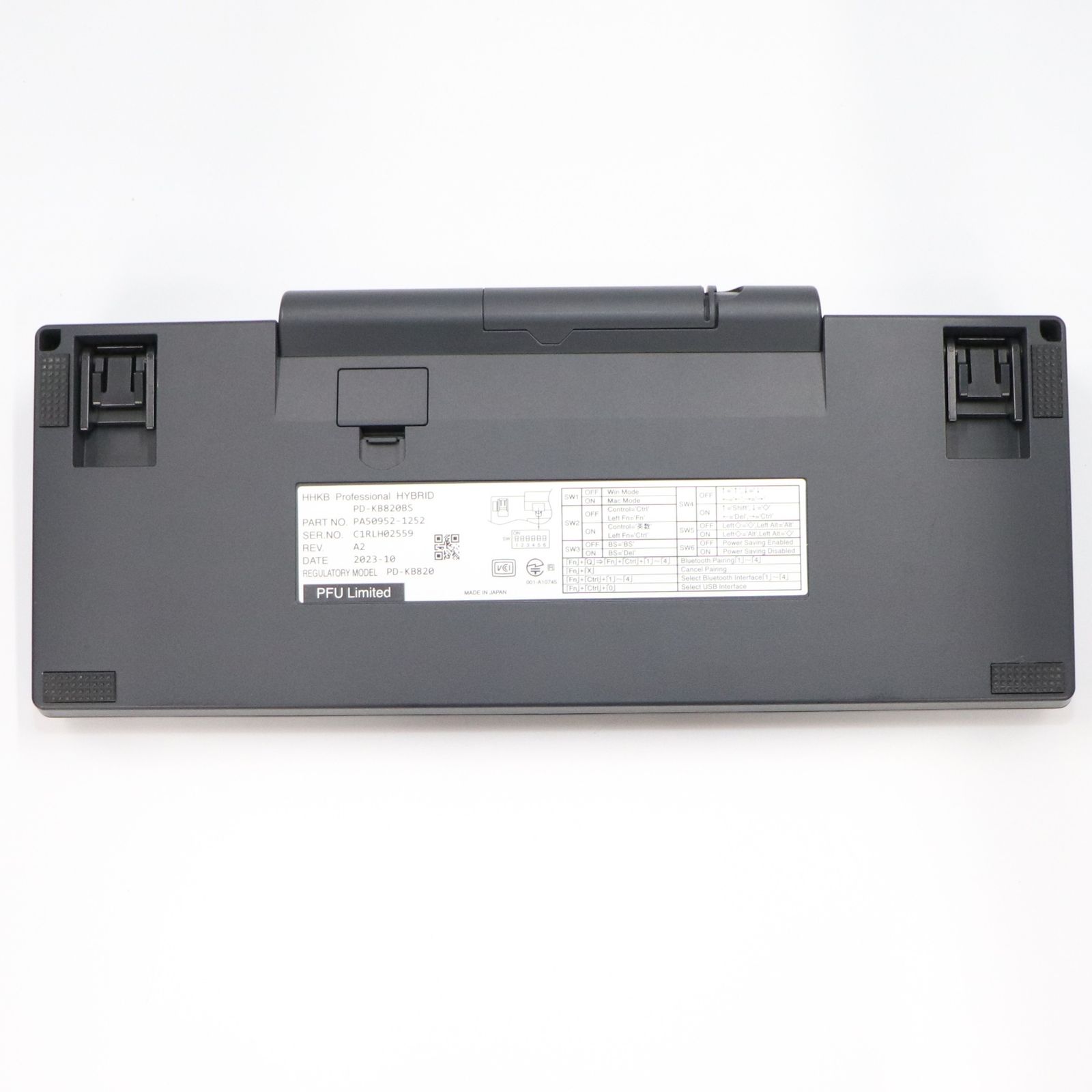 PFU HHKB キーボード Pro HYBRID Type-S 日本語 墨 PD-KB820BS pd-kb820bs 墨 整備済みアウトレット品 [良い(B)]