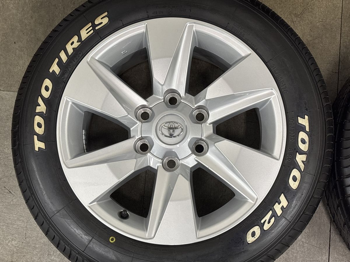 【バリ溝】トヨタ 150 ランドクルーザープラド 後期 純正 17in 7.5J +25 PCD139.7 トーヨー H20 215/60R17C ハイエース レジアスエース