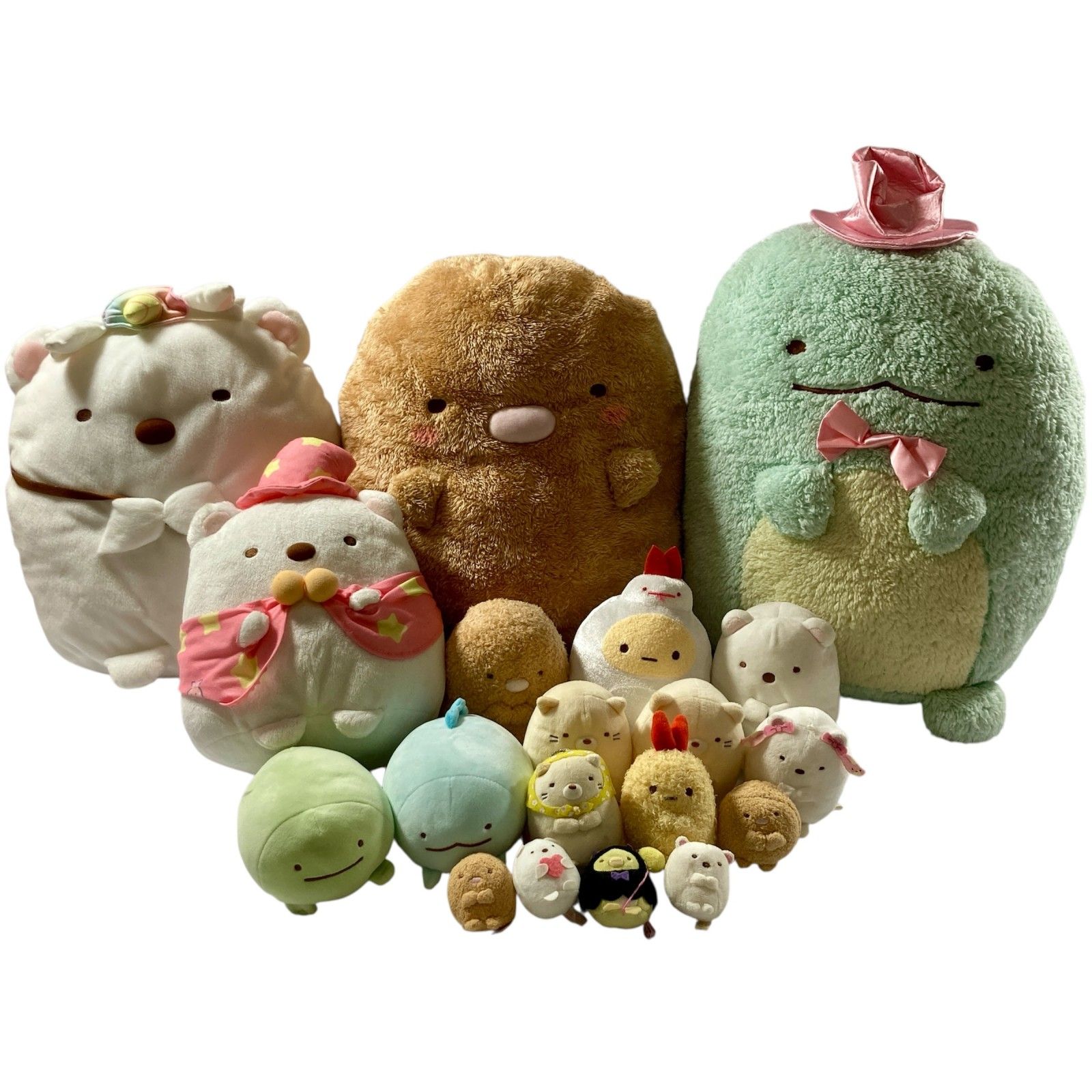 ★ すみっコぐらし ぬいぐるみ 19点 まとめ商品 しろくま ぺんぎん？ とんかつ ねこ とかげ エビフライのしっぽ など 現状品 3.75kg
